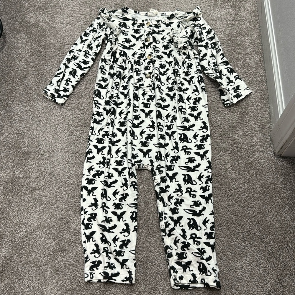 Kate Quinn Dragons Frilly Buttondown Jumpsuit